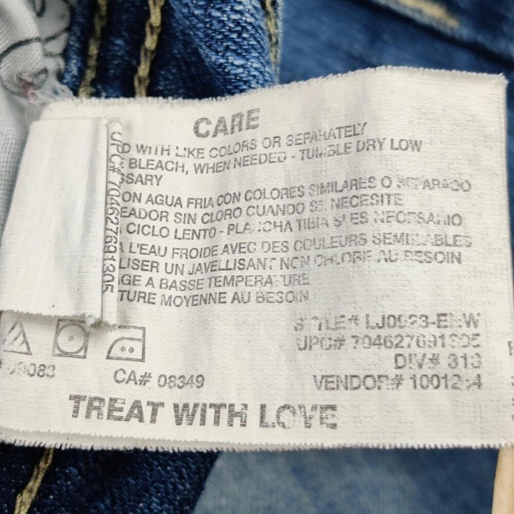 L.e.i. Sophia Hipster Flare Jeans Juniors 13 Blue Medium Wash Low Rise 32x31 - Picture 4 of 10
